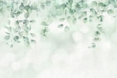 GIN2102OF - Verde | Carta da parati foglie - Col.P001